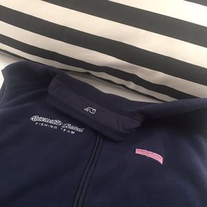 Vineyard Vines Navy Fleece vest mens CL